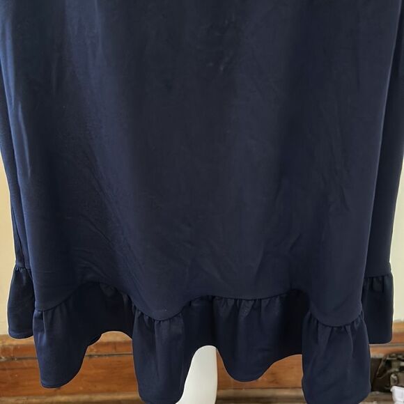 Michael Michael Kors navy halter top with ruffle bottom Size L New - Picture 4 of 13